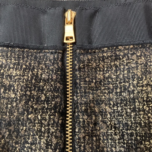 Beautiful black and gold LOFT holiday / party mini skirt - ladies 8 - Picture 7 of 7